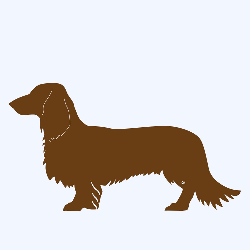 Rostfigur Prototyp – rostbraune Form der Hunderasse Dackel