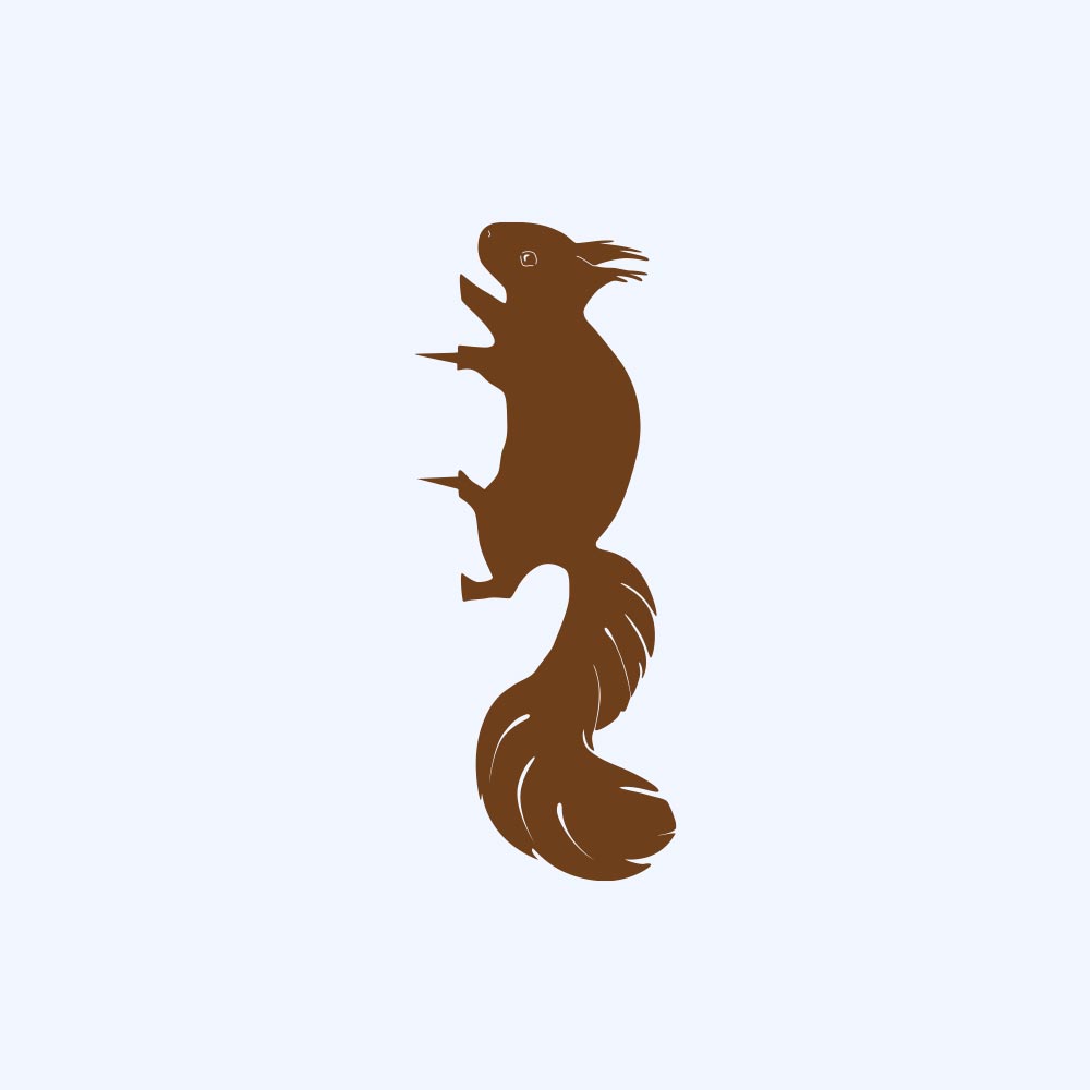 Rostbraun eingefärbter Prototyp der Rostfigur Eichhörnchen