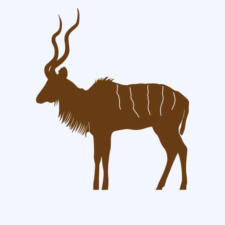Rostprototyp – rostbraun eingefärbte Form der Rostfigur Kudu